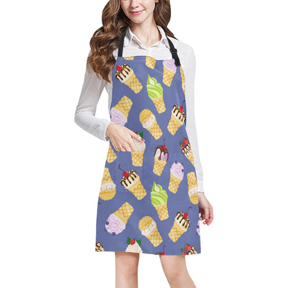 Ice Cream Pattern Print Design IC03 Apron with Pocket