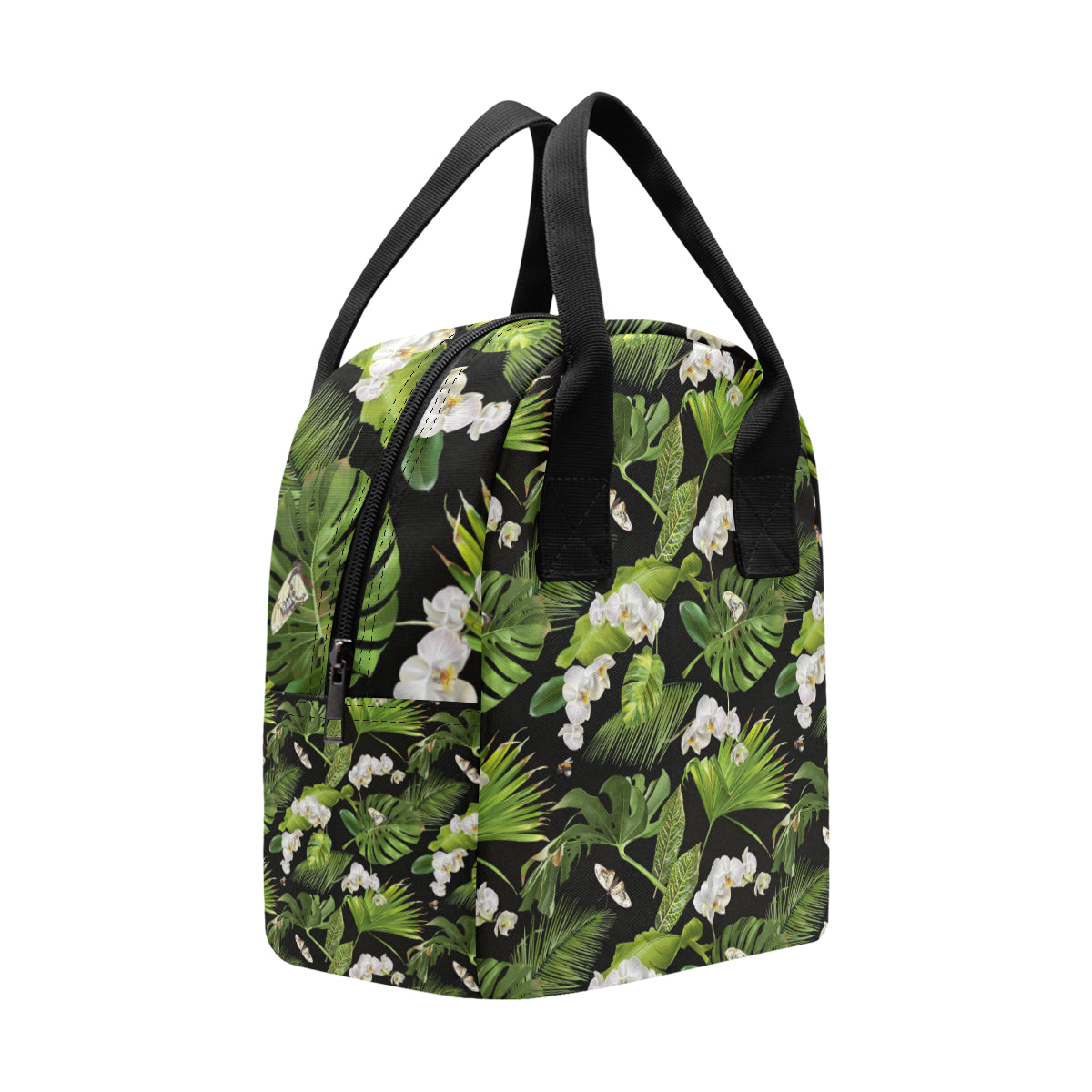 Tropical Flower Pattern Print Design TF026 Insulated Lunch Bag