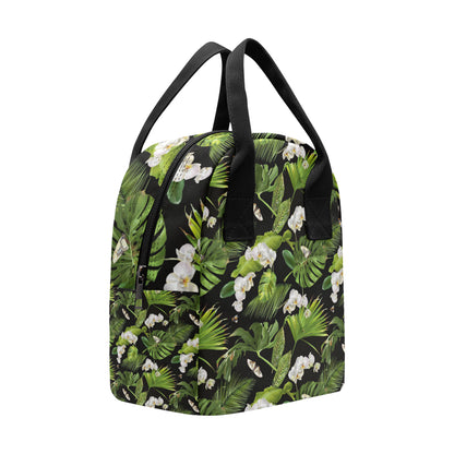 Tropical Flower Pattern Print Design TF026 Insulated Lunch Bag