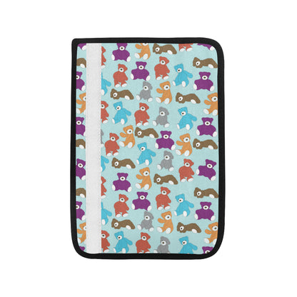 Bear Cute Pattern Print Design 03 Car Seat Belt Cover