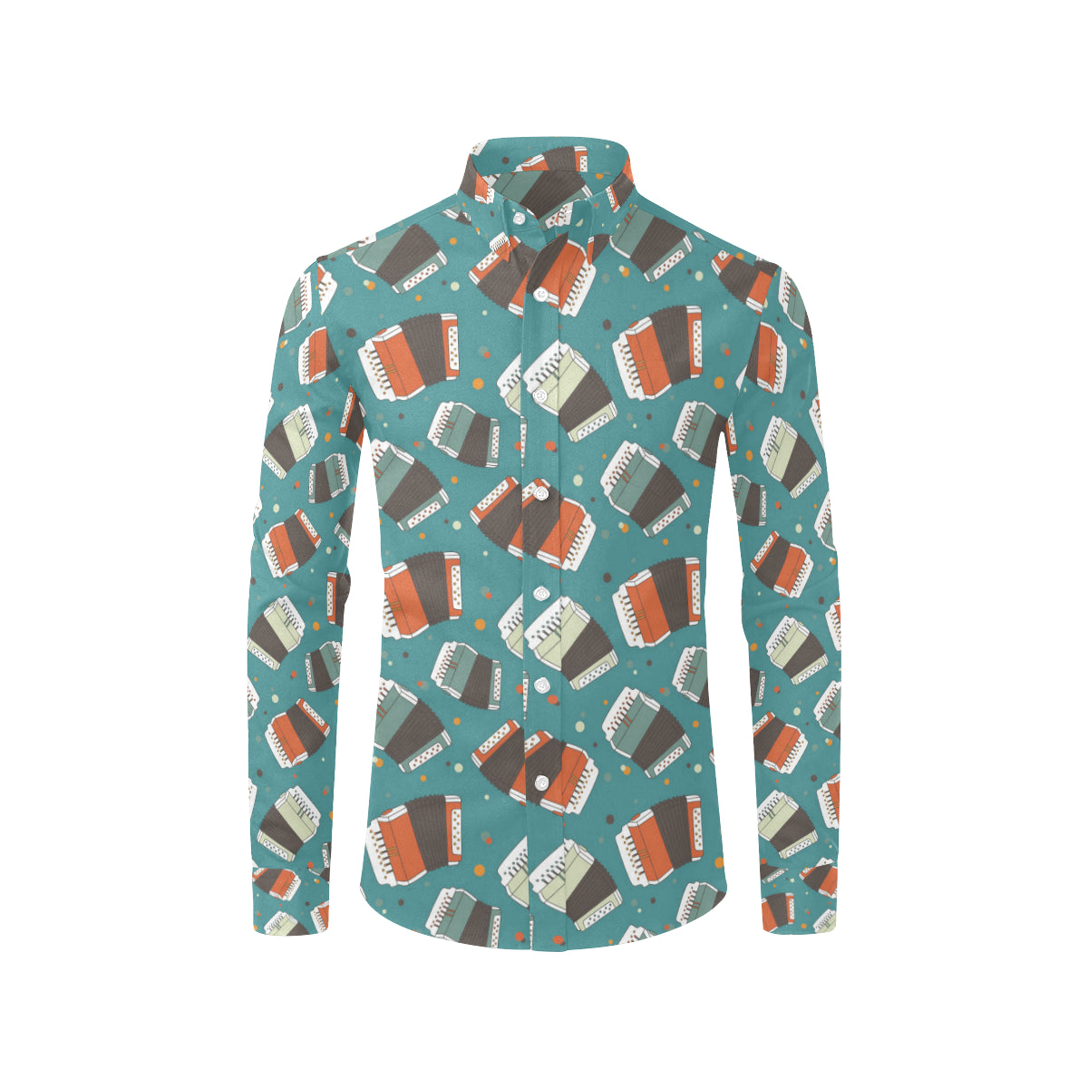 Accordion Pattern Print Design 02 Men's Long Sleeve Shirt