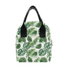 Green Pattern Tropical Palm Leaves Insulated Lunch Bag