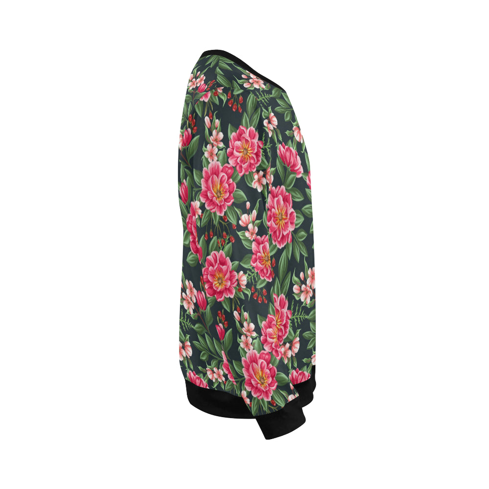 Summer Floral Pattern Print Design SF06 Men Long Sleeve Sweatshirt