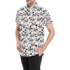 Cow Pattern Print Design 02 Men's Short Sleeve Button Up Shirt