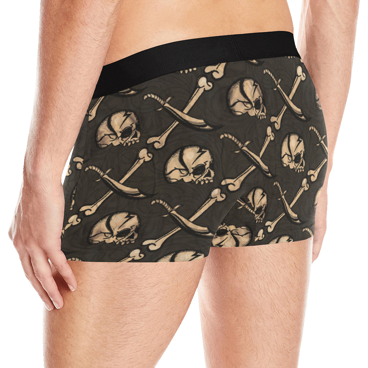 Pirate Pattern Print Design A03 Men's Boxer Briefs