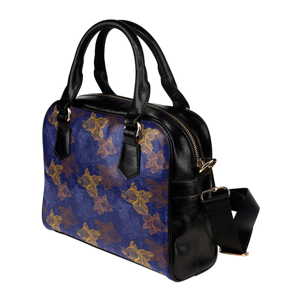 Goldfish Pattern Print Design 01 Shoulder Handbag