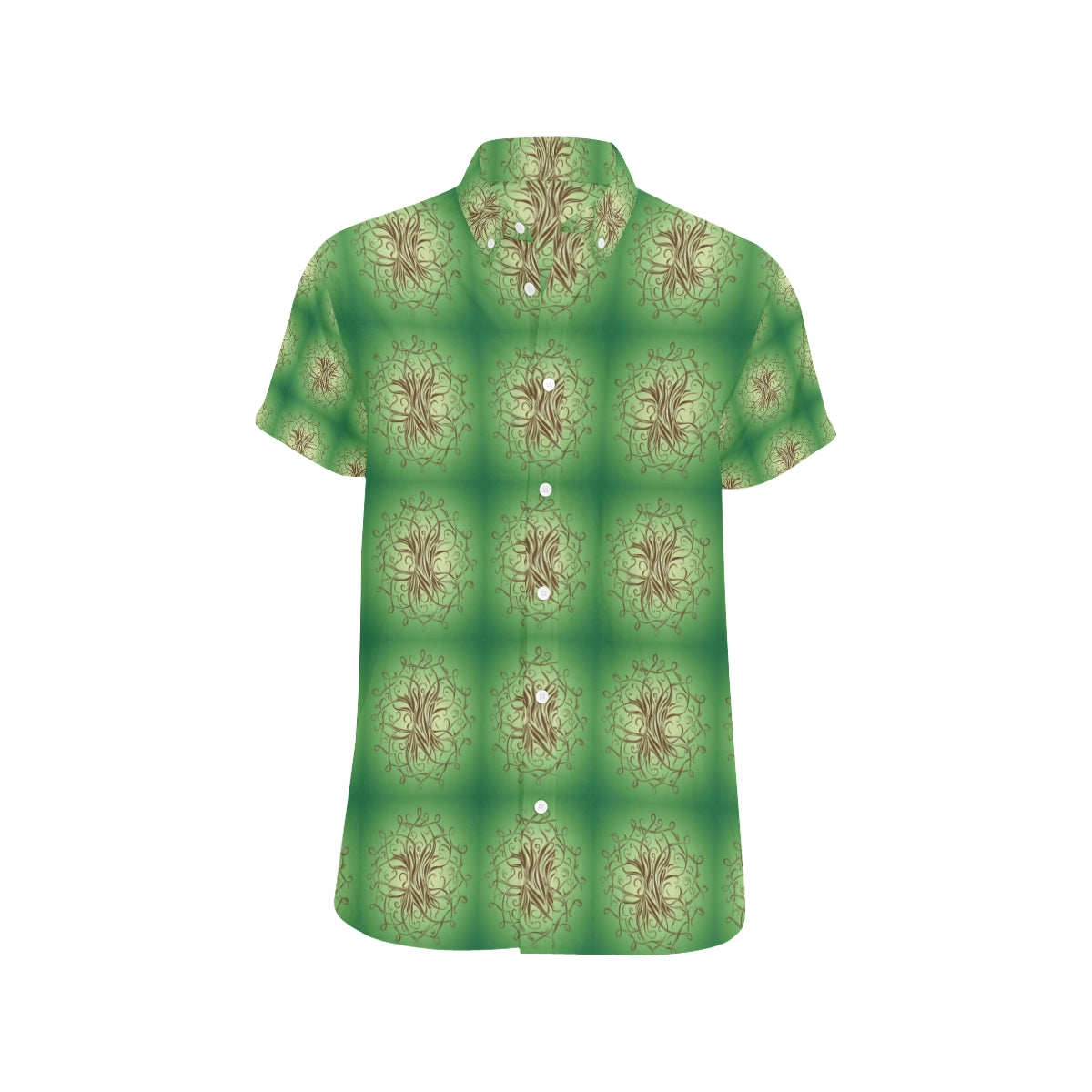 Celtic Pattern Print Design 05 Men's Short Sleeve Button Up Shirt