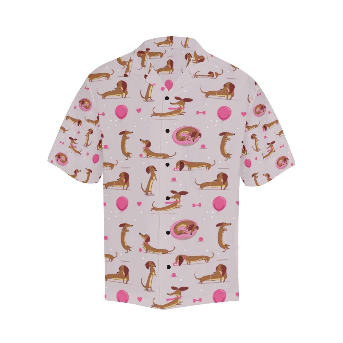 Dachshund Pattern Print Design 10 Men's Hawaiian Shirt