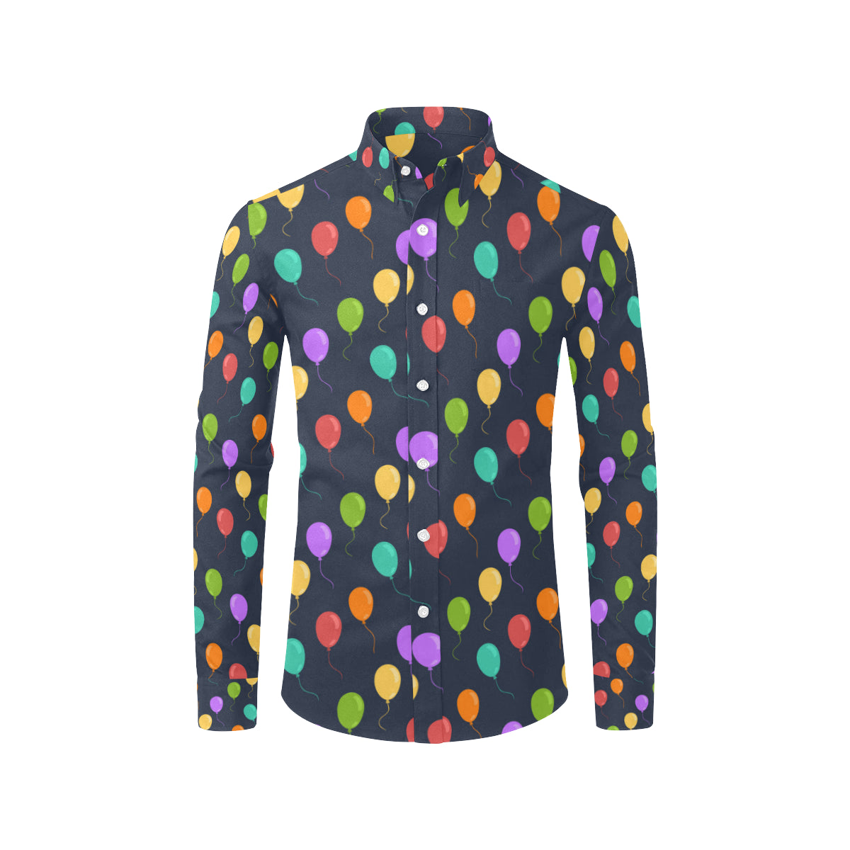 Ballon Colorful Pattern Print Design 03 Men's Long Sleeve Shirt