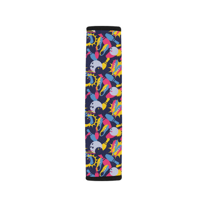 Bowling Pattern Print Design 02 Car Seat Belt Cover