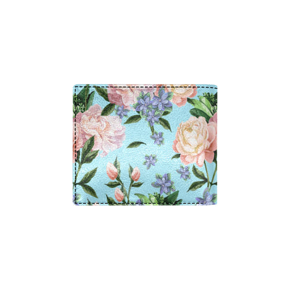 Peony Pattern Print Design PE02 Men's ID Card Wallet