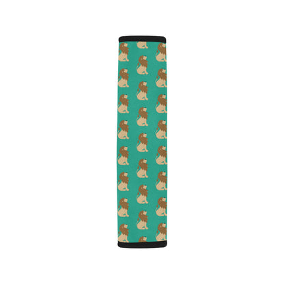 Lion Pattern Print Design 02 Car Seat Belt Cover