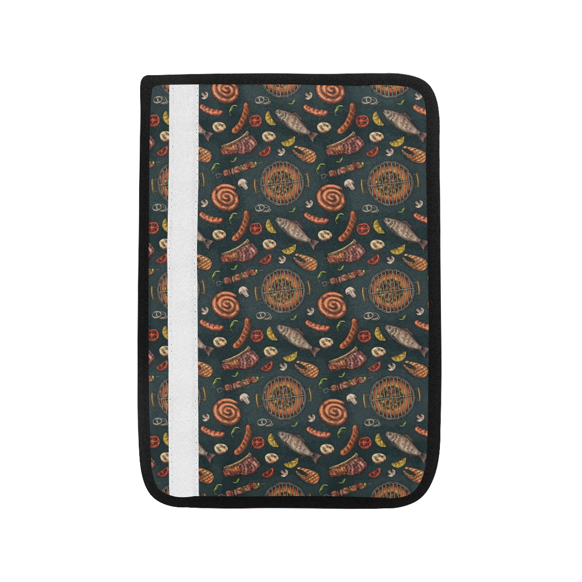 Barbecue Pattern Print Design 02 Car Seat Belt Cover