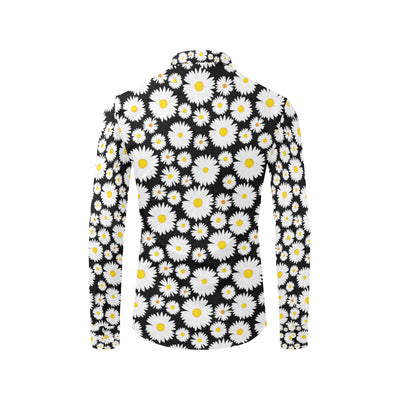 Daisy Pattern Print Design 01 Men's Long Sleeve Shirt