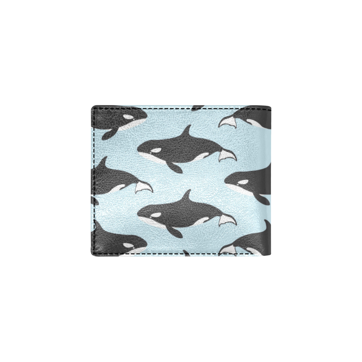 Killer Whale Pattern Print Design 01 Men's ID Card Wallet
