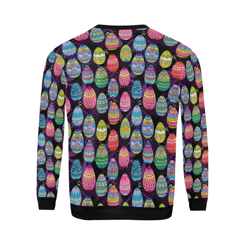 Easter Eggs Pattern Print Design RB08 Men Long Sleeve Sweatshirt