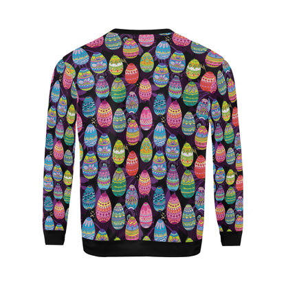 Easter Eggs Pattern Print Design RB08 Men Long Sleeve Sweatshirt