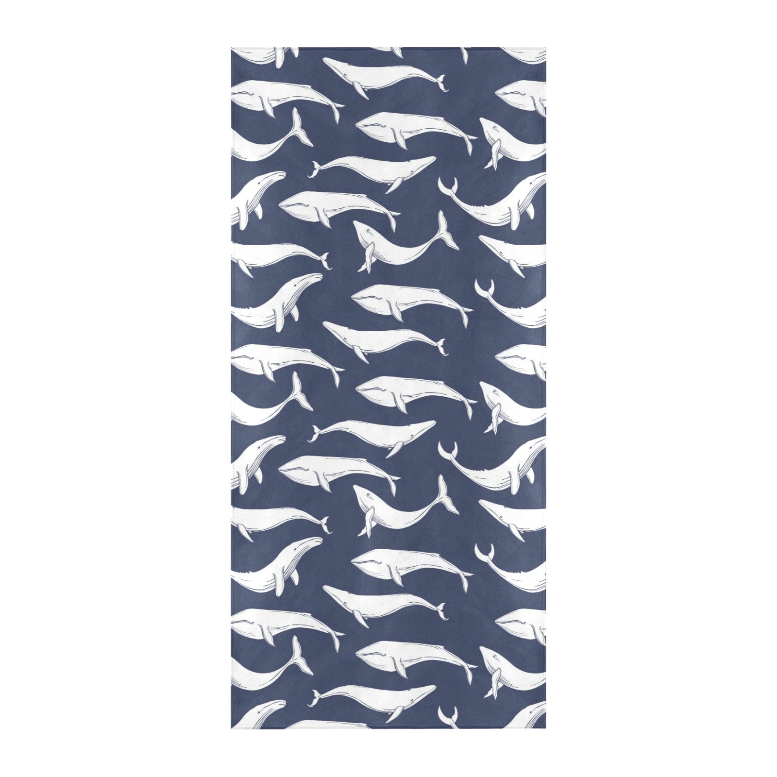 Whale Print Design LKS308 Beach Towel 32" x 71"