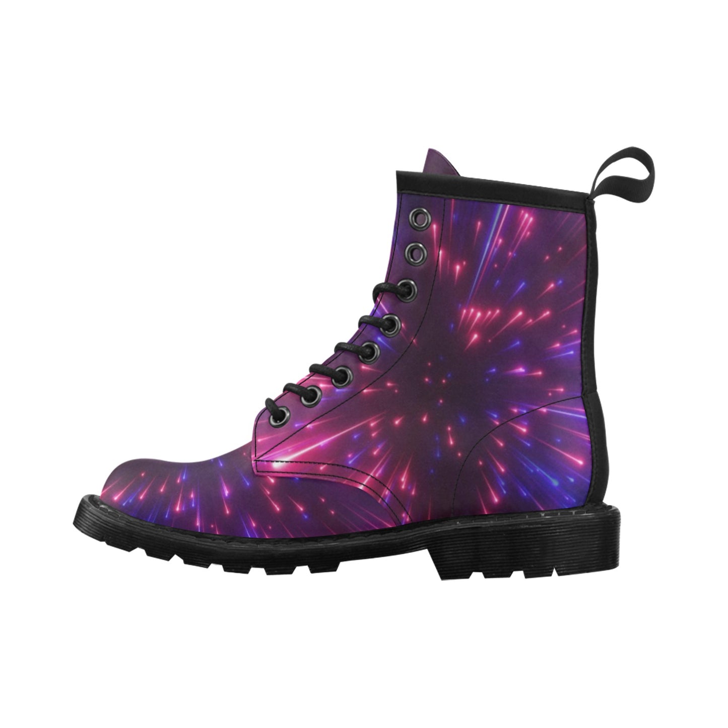 Celestial Purple Blue Neon Speed Light Women's Boots