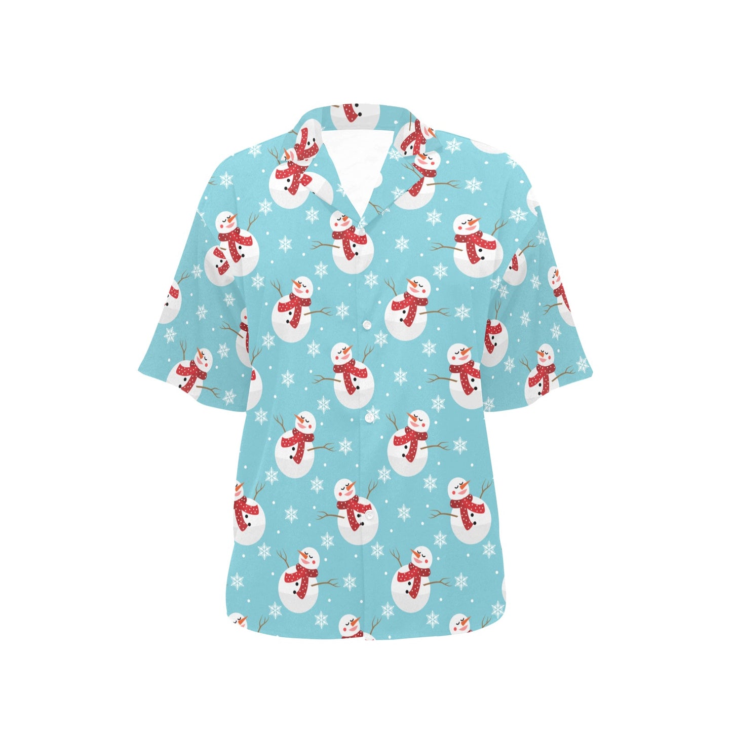 Snowman Print Design LKS304 Women's Hawaiian Shirt