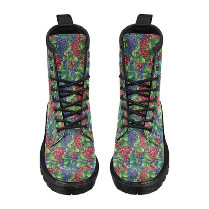 Grape Pattern Print Design GP02 Women's Boots
