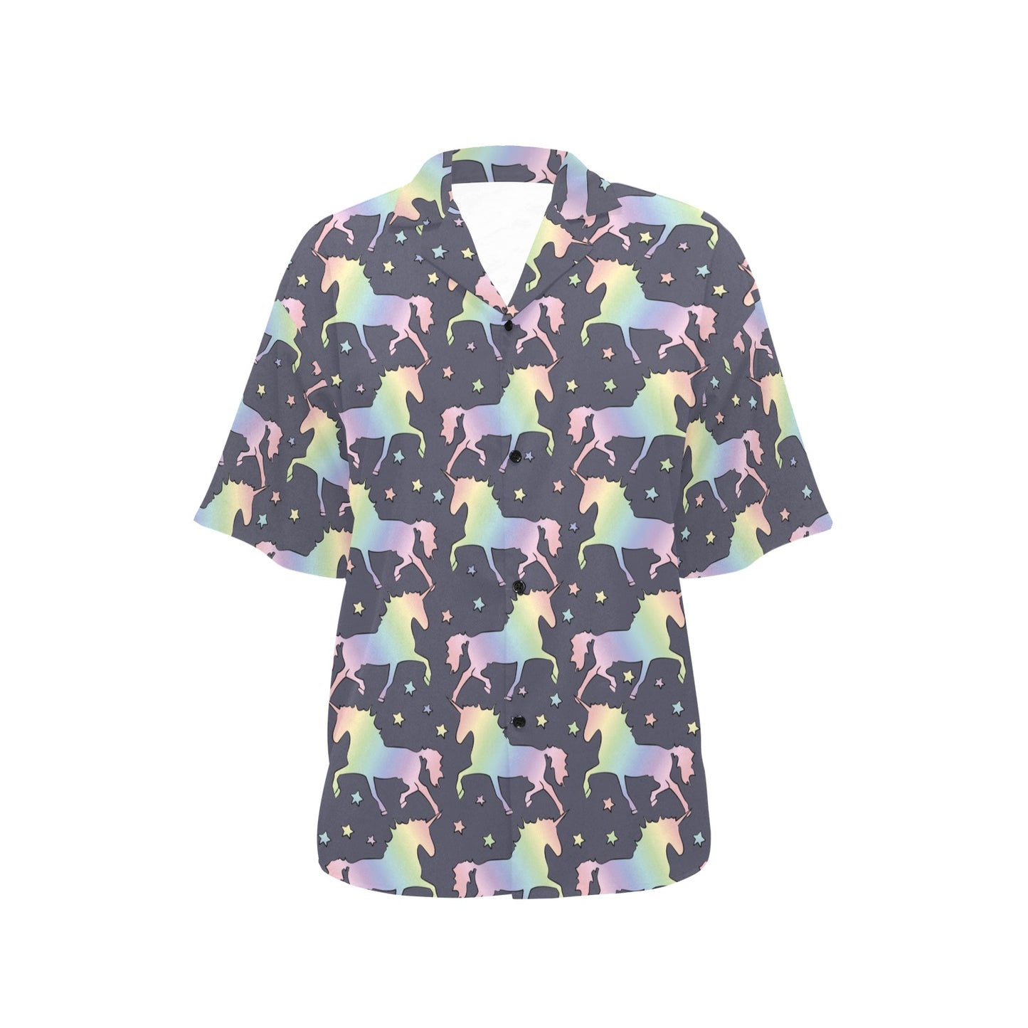 Rainbow Pattern Print Design A05 Women's Hawaiian Shirt