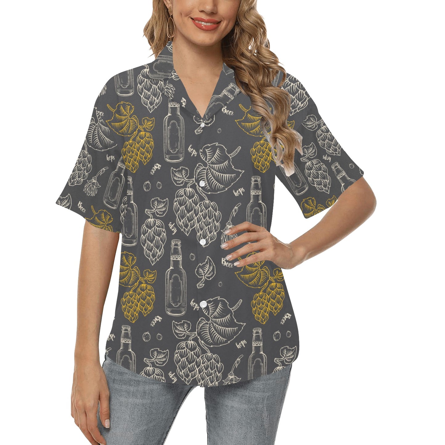 Hope Pattern Print Design 01 Women's Hawaiian Shirt