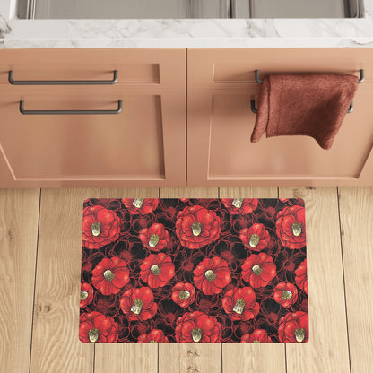 Camellia Pattern Print Design CM06 Kitchen Mat
