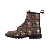 Skull And Roses Print Design LKS303 Women's Boots