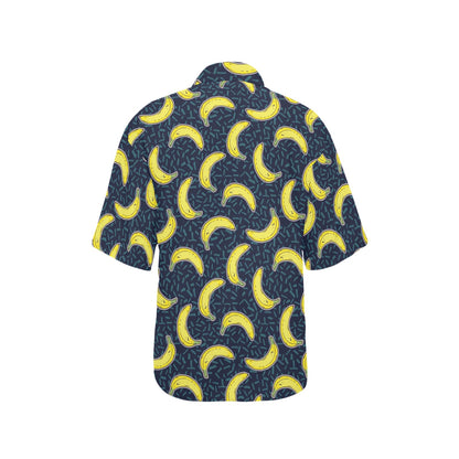 Banana Pattern Print Design BA09 Women's Hawaiian Shirt