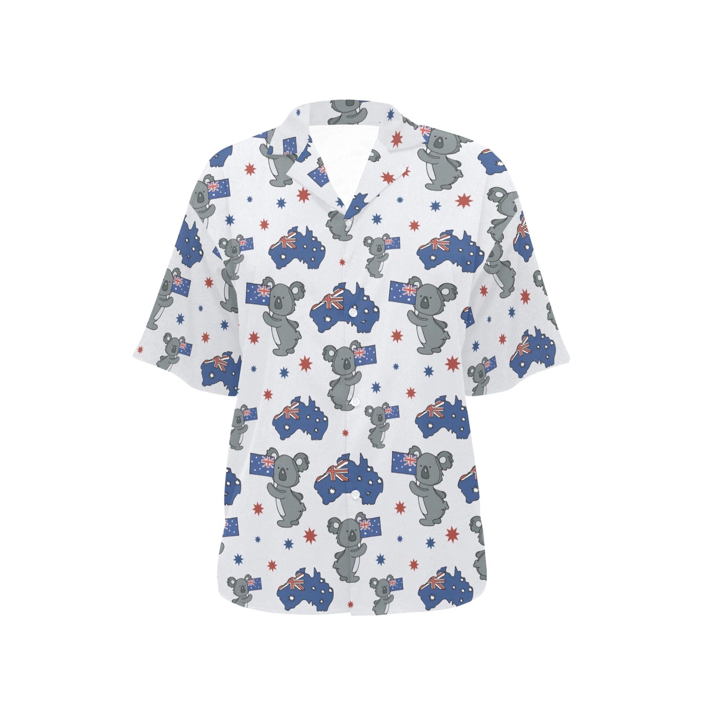 Koala Australia Day Themed Design Women's Hawaiian Shirt