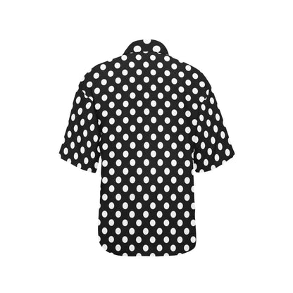 Polka Dot Black White Pattern Print Design 03 Women's Hawaiian Shirt