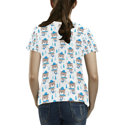 Ski Print Design LKS306 Women's  T-shirt
