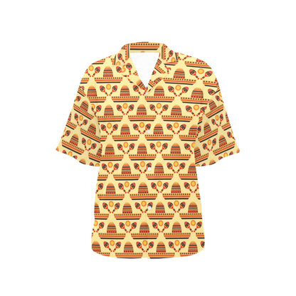 Maracas Print Design LKS403 Women's Hawaiian Shirt