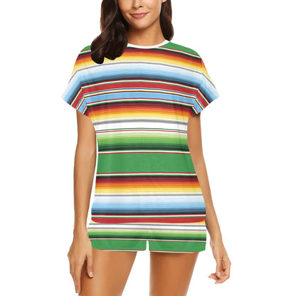 Serape Print Design LKS302 Women's Short Pajama Set