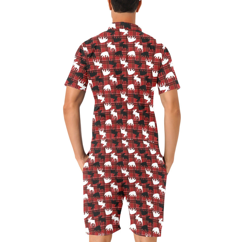 Moose Print Design LKS401 Men's Romper