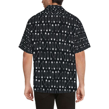 Safety Pin Print Design LKS302 Men's Hawaiian Shirt