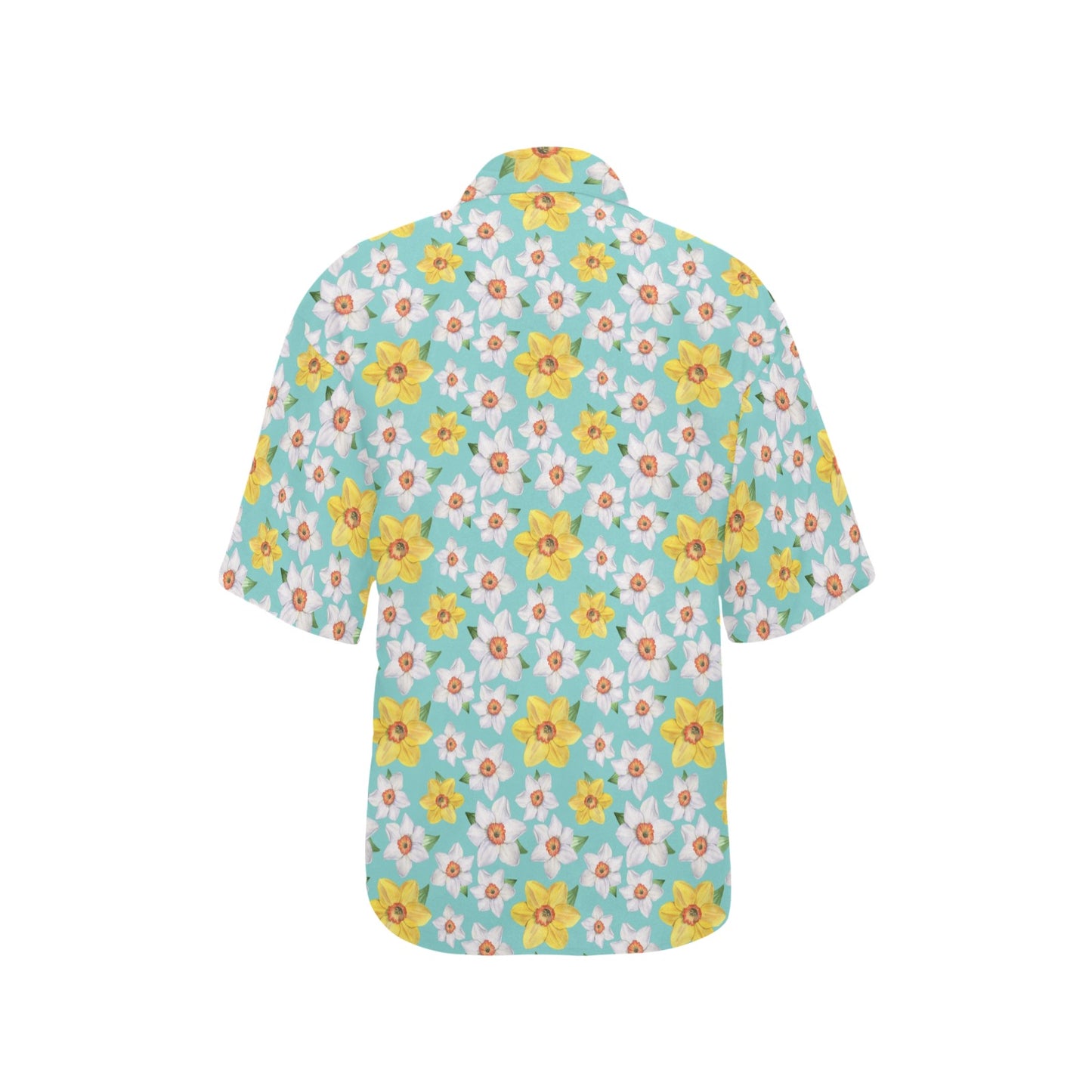 Daffodils Pattern Print Design 02 Women's Hawaiian Shirt