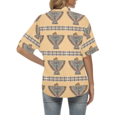 Native American Eagle Pattern Women's Hawaiian Shirt