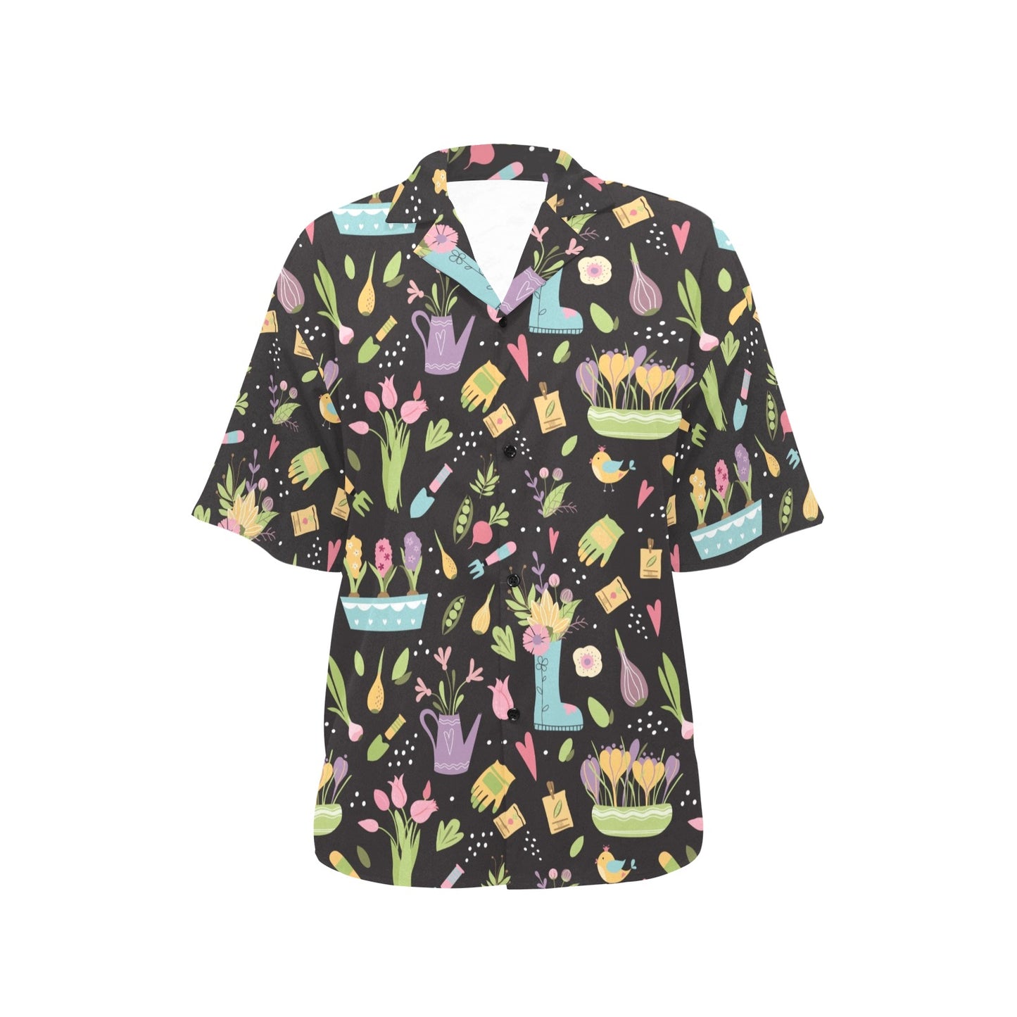 Gardening Pattern Print Design G03 Women's Hawaiian Shirt