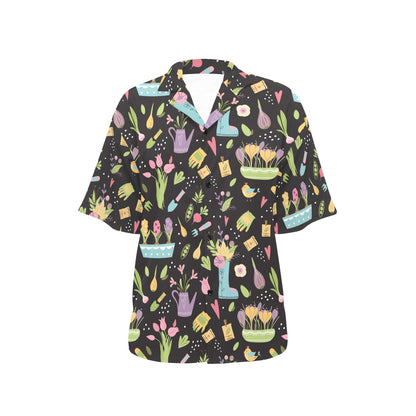 Gardening Pattern Print Design G03 Women's Hawaiian Shirt