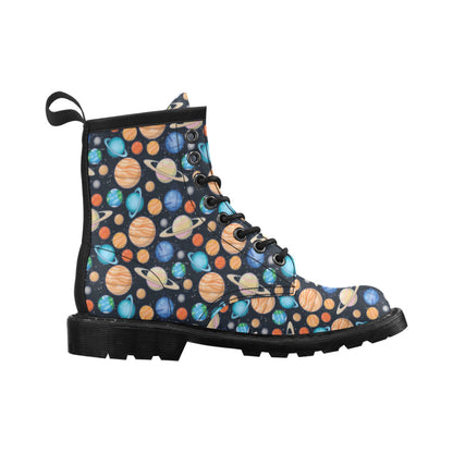 Planet Colorful Print Design LKS301 Women's Boots
