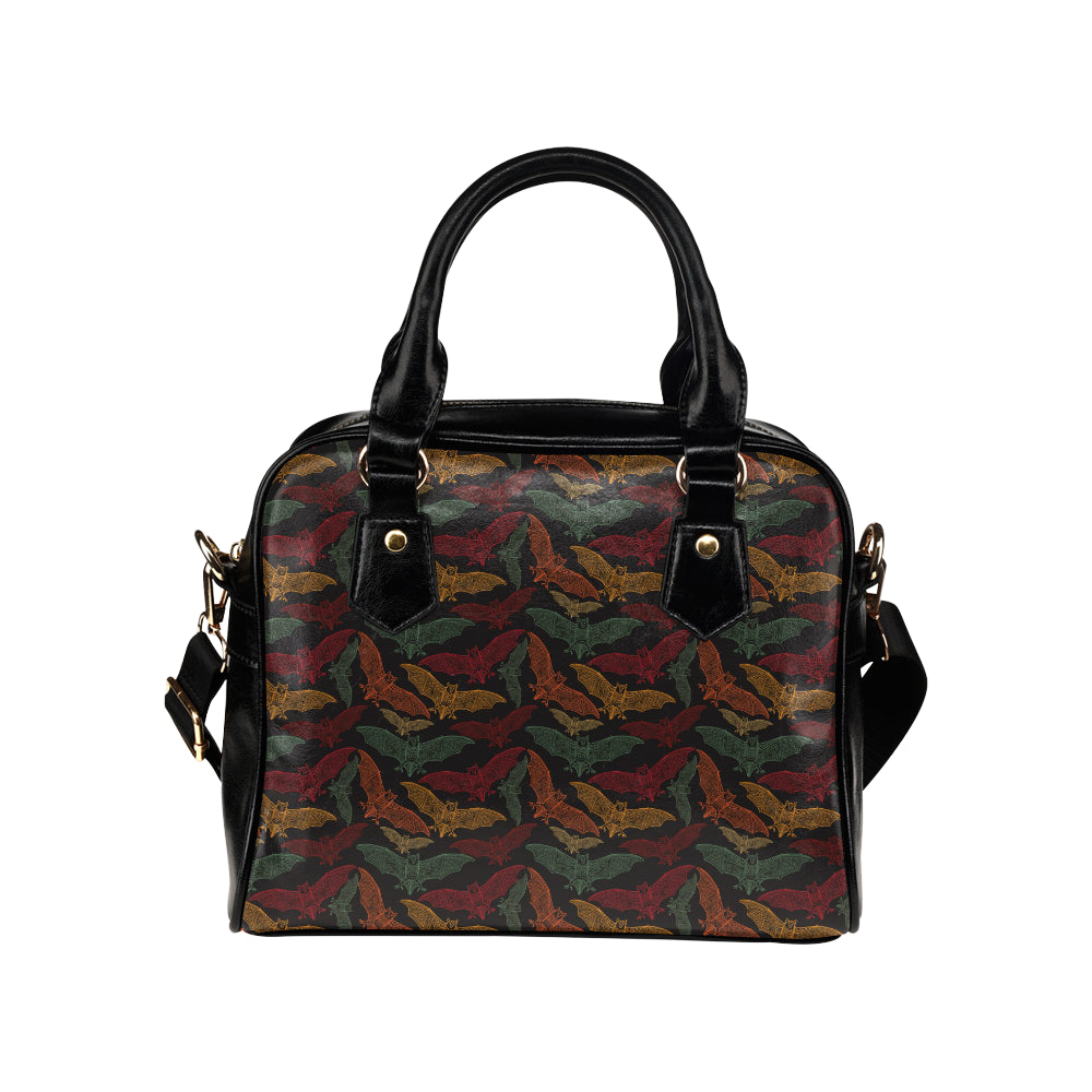 Bat Tribal Pattern Print Design 03 Shoulder Handbag