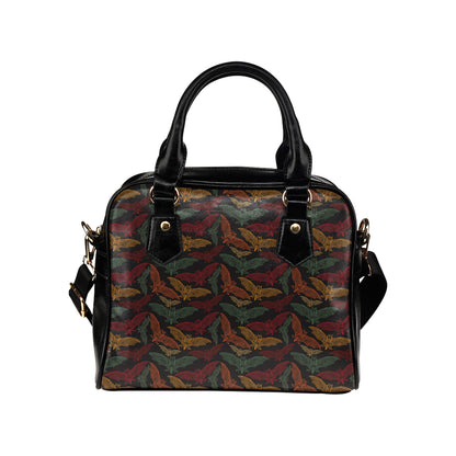 Bat Tribal Pattern Print Design 03 Shoulder Handbag