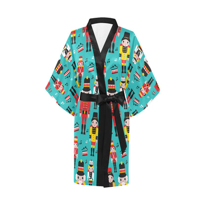 Nutcracker Pattern Print Design A03 Women's Short Kimono