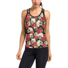 Skull Red Rose Women's Racerback Tank Top