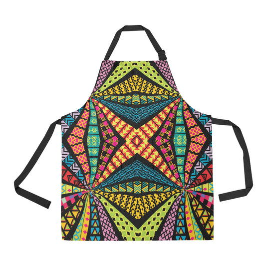 Kaleidoscope Pattern Print Design 05 Apron with Pocket