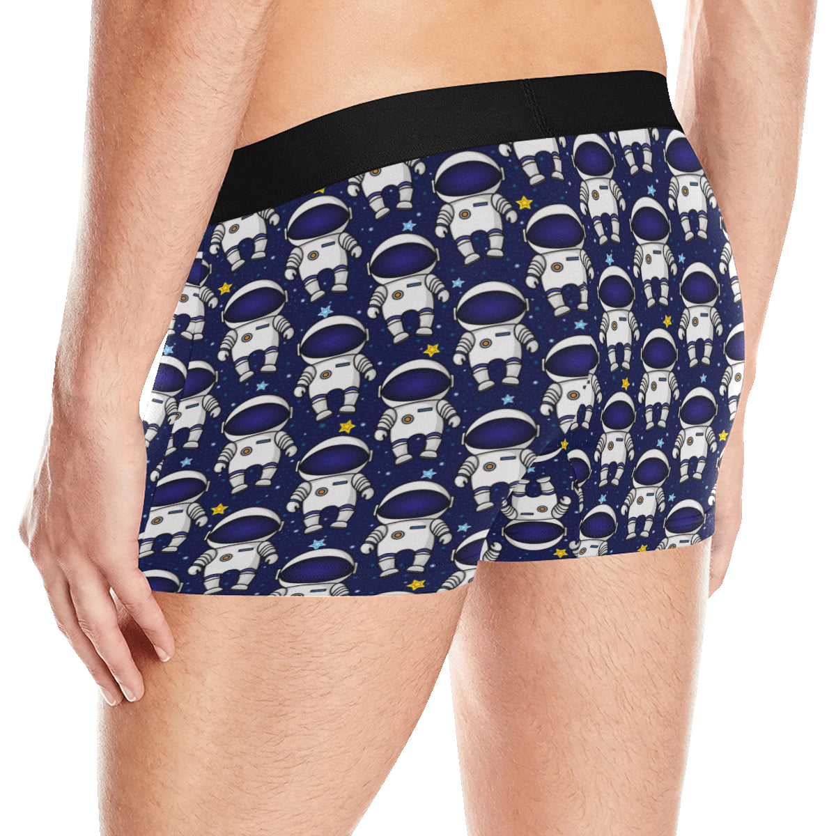 Astronaut Pattern Print Design 01 Men's Boxer Briefs