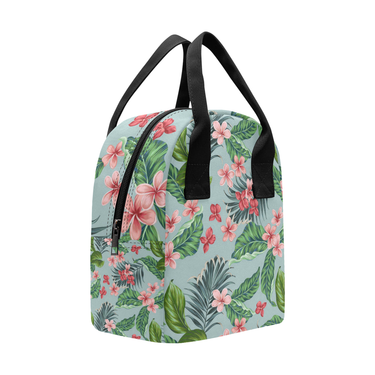 Plumeria Pattern Print Design PM027 Insulated Lunch Bag