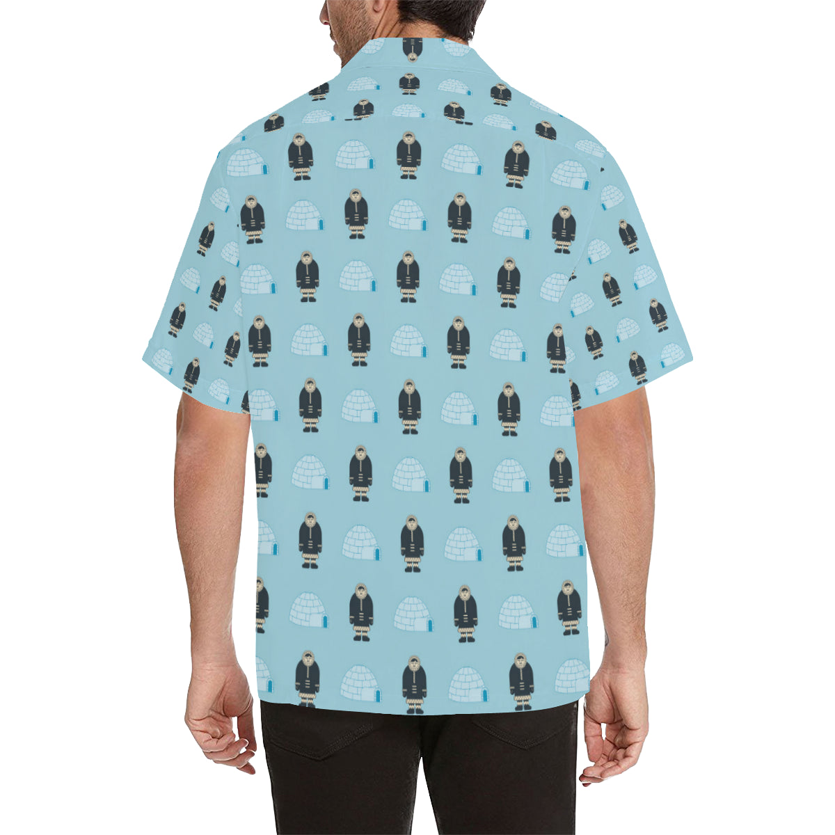 Eskimo Pattern Print Design 03 Men's Hawaiian Shirt
